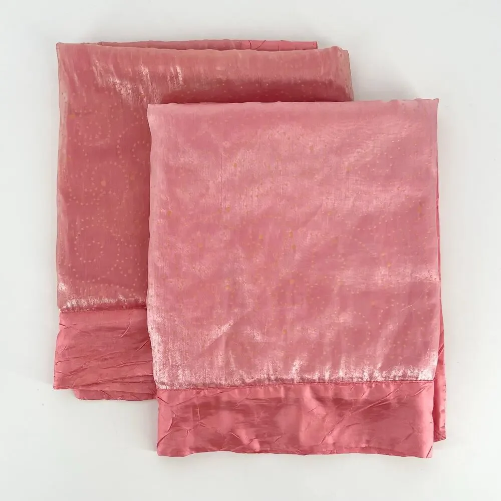Y2K Pink Satin Pillow Shams Set of 2 Seventeen Magazine 2000s vintage
